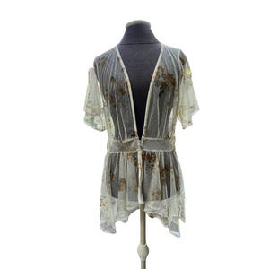 Maurices Women's high low sheer floral print top NWT